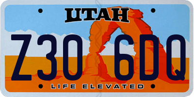 UT license plate Z306DQ