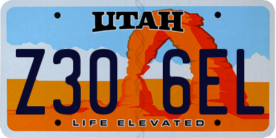 UT license plate Z306EL