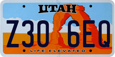 UT license plate Z306EQ