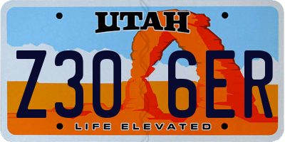 UT license plate Z306ER
