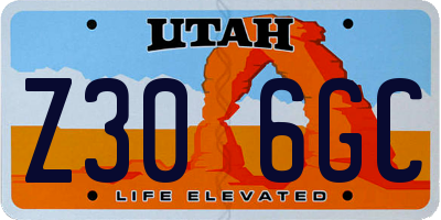 UT license plate Z306GC