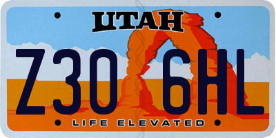 UT license plate Z306HL