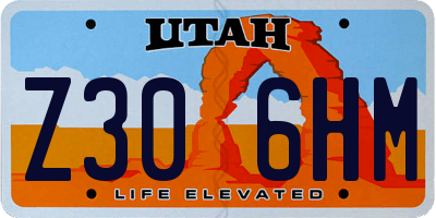 UT license plate Z306HM