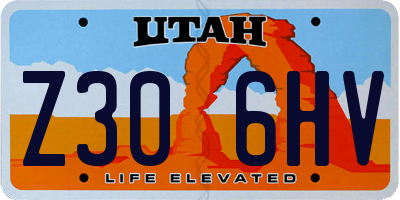 UT license plate Z306HV