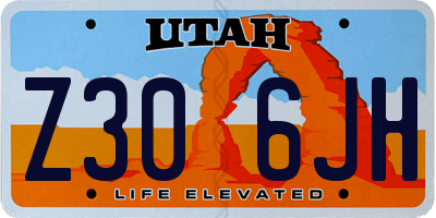 UT license plate Z306JH