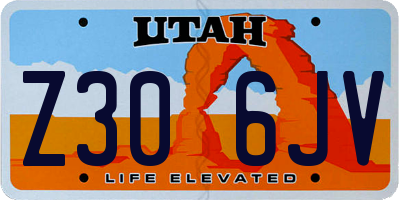 UT license plate Z306JV