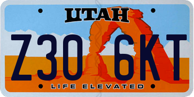 UT license plate Z306KT