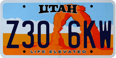 UT license plate Z306KW