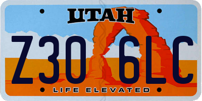 UT license plate Z306LC