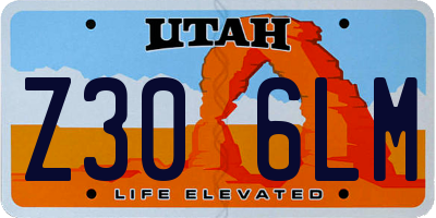 UT license plate Z306LM