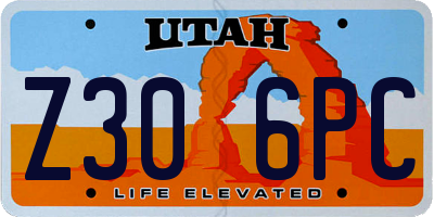 UT license plate Z306PC