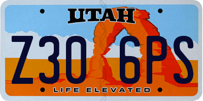 UT license plate Z306PS