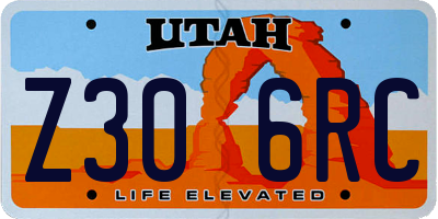 UT license plate Z306RC