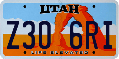 UT license plate Z306RI
