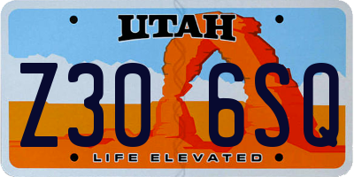 UT license plate Z306SQ