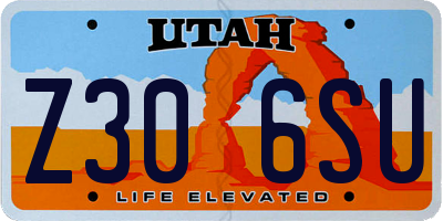 UT license plate Z306SU
