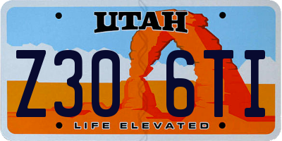 UT license plate Z306TI