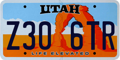 UT license plate Z306TR