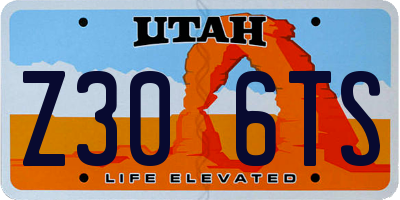 UT license plate Z306TS