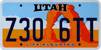 UT license plate Z306TT