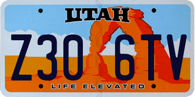 UT license plate Z306TV