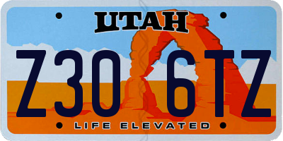 UT license plate Z306TZ