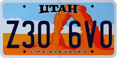 UT license plate Z306VO