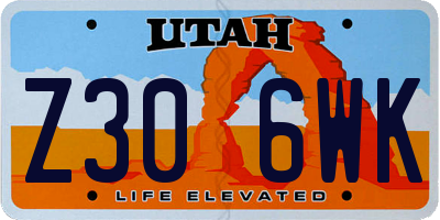 UT license plate Z306WK