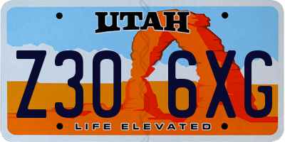 UT license plate Z306XG