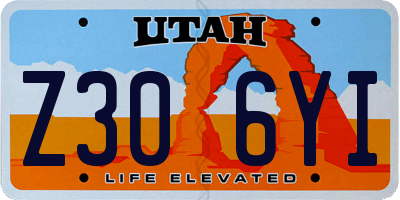 UT license plate Z306YI