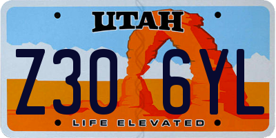 UT license plate Z306YL