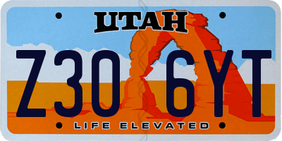 UT license plate Z306YT