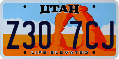 UT license plate Z307CJ