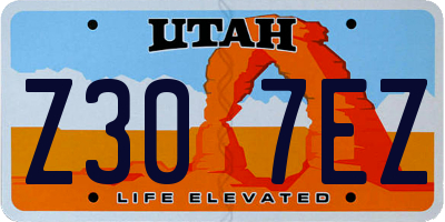 UT license plate Z307EZ
