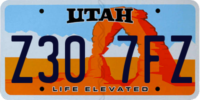 UT license plate Z307FZ