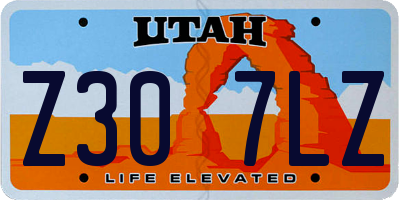 UT license plate Z307LZ