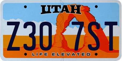 UT license plate Z307ST