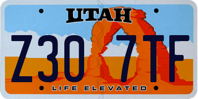 UT license plate Z307TF