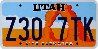 UT license plate Z307TK