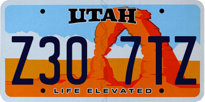 UT license plate Z307TZ