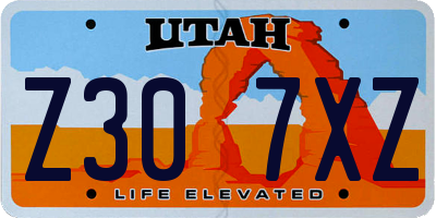 UT license plate Z307XZ