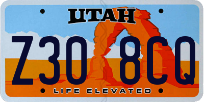 UT license plate Z308CQ