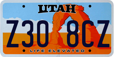UT license plate Z308CZ