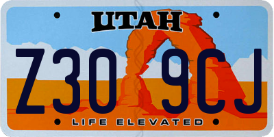 UT license plate Z309CJ