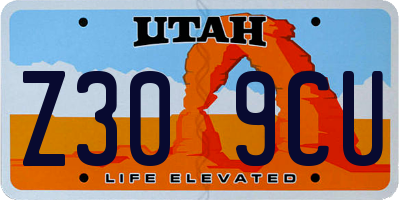 UT license plate Z309CU