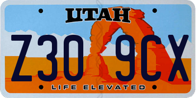 UT license plate Z309CX