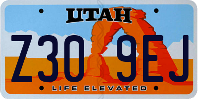 UT license plate Z309EJ