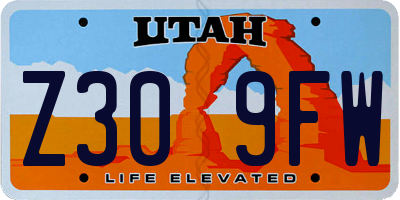 UT license plate Z309FW