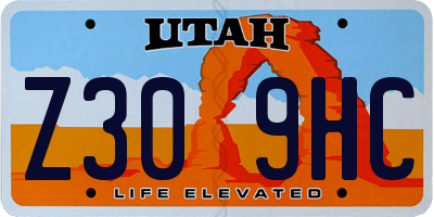 UT license plate Z309HC