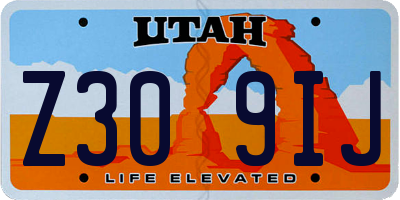 UT license plate Z309IJ